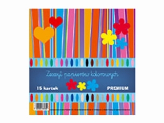Zeszyt papier�w kolorowych Premium A5-15