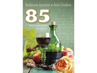 Kartki laurka B6GE-excl.z g�bk zest. 372 "85 URODZINY"