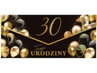 Kartka - koperta na pieni�dze KZK PREMIUM nr. 1 Urodziny Glamour 30-tka