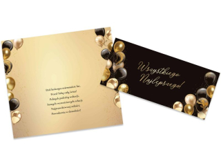 Kartka - koperta na pieni�dze KZK PREMIUM nr. 6 Urodziny Glamour 18-tka