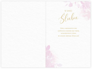 Kartka �lubna KZK B6 LUX nr.14 Elegancka z�ocona