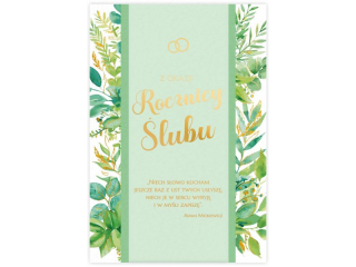 Kartka na Rocznic� �lubu KZK B6 LUX nr.14 Gratulacje