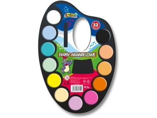 Farby akwarelowe PENMATE Kolori na palecie 30 mm x 12 kolor�w Dino