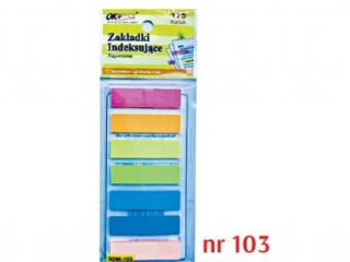 Zak�adki indeksuj�ce papierowe 103 12X45mm, 7 kolor�w,