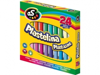 Plastelina AS 24 kolory  SUPER-HURT