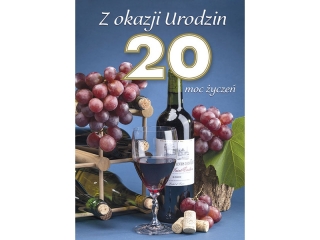 Kartki laurka B6GE-excl.z g�bk zest. 372 "20 URODZINY"
