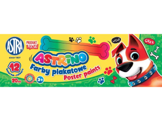 Farby plakatowe ASTRINO 12 kolor�w 20ml  SUPER-HURT