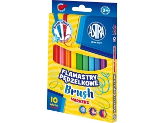 Flamastry okr�g�e z brokatem ASTRA - 6 kolor�w