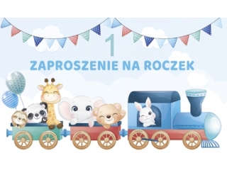 Kartki zaproszenia Pol-Mak Z 60087 Roczek dzieci�ce - ch�opiec a10