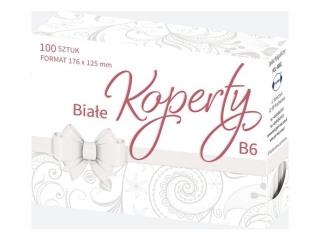 Koperta bia�a B6 (100szt)  zest. 523