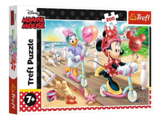 Puzzle  200 TREFL Minnie na pla�y / Disney Minnie