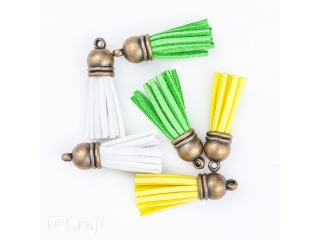 Chwosty dekoracyjne DPCRAFT 6szt. bia�y, ��ty, zielony