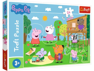Puzzle   24 Maxi TREFL �winka Peppa - Zabawy na polanie