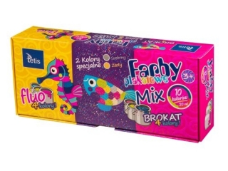 Farby plakatowe TETIS mix 10 kolor�w 20ml
