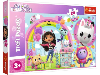 Puzzle 24 Maxi TREFL Koci domek Gabi - Weso�a Gabi