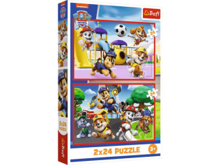 Puzzle   2x24 TREFL Psi Patrol - Psi dzie� zabaw