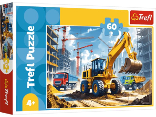 Puzzle 60 TREFL Traktor koparko - �adowarka