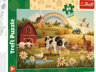 Puzzle 24 Maxi TREFL Krowa na farmie