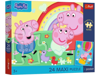 Puzzle 24 Maxi TREFL PREMIUM PLUS KIDS �winka Peppa - �winkowe dni