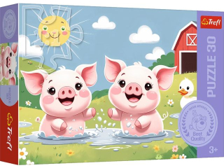 Puzzle 30 TREFL Weso�e �ycie na wsi