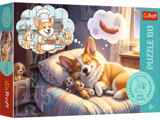 Puzzle   60 TREFL Corgi w krainie sn�w
