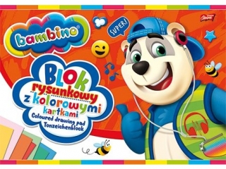 Blok rysunkowy kolorowy A4 16k. 80g. ST.MAJEWSKI