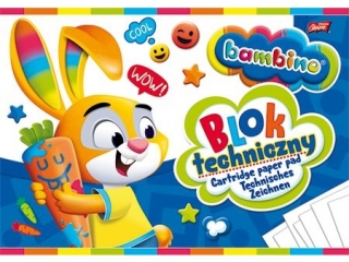 Blok techniczny A4 10 kartek ok�adka kredowana 190 g/m2 ZWIERZAKI UCZNIAKI [opakowanie=10szt]