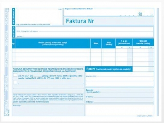 Druk 198-3E Faktura - czynno�ci zwolnione z podatku