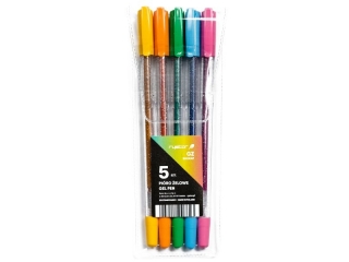 D�ugopisy �elowe RYSTOR GZ brokatowe 5 kolor�w etui