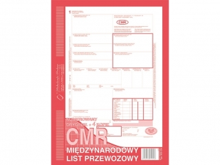 Druk 800-2N CMR Mi�dzynarodowy list przewozowy (numerowany)