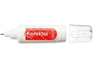 Korektor TOMA w p�ynie, ko�c�wka metalowa, 17ml - bia�y [opakowanie=12szt]TO-015 bia�y