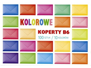 Koperta kolor B6 12, 5x17, 6cm kolorowe (100szt)