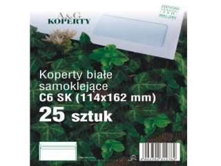 Koperta bia�a C6 SK 11,4x16,2cm (25szt)