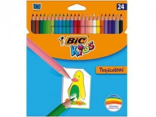 Kredki BIC Tropicolors cienkie 24 kolory