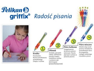 O��wek automatyczny PELIKAN Griffix czerwony - do nauki pisania +wk�ady