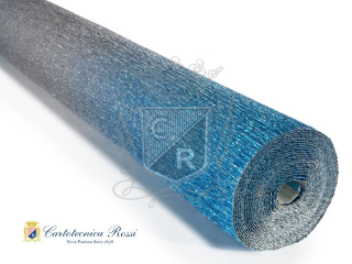 Krepina W�oska Cartotecnica Rossi 180g/m² 802/2 metalizowana srebrna-niebieska, 50cm x 250cm