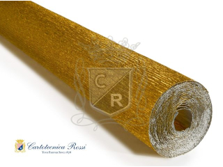 Krepina W�oska Cartotecnica Rossi 180g/m² 801 metalizowana z�ota, 50cm x 250cm