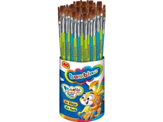 P�dzelki do farb i kleju BAMBINO 40 szt. - kubek