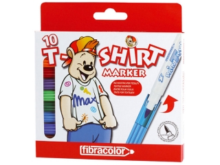 Mazaki 10 kolor�w FIBRACOLOR do T-shirt�w