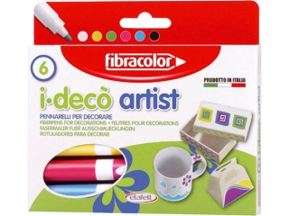 Mazaki 6 kolor�w FIBRACOLOR I-Deco Artist
