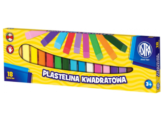 Plastelina Astra kwadratowa 18 kolor�w SUPER-HURT