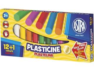 Plastelina 12 kolor�w ASTRA + 1 kolor GRATIS  SUPER-HURT